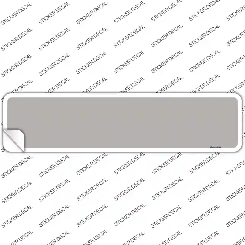 Gray Solid Blank Novelty Narrow Sticker Decal
