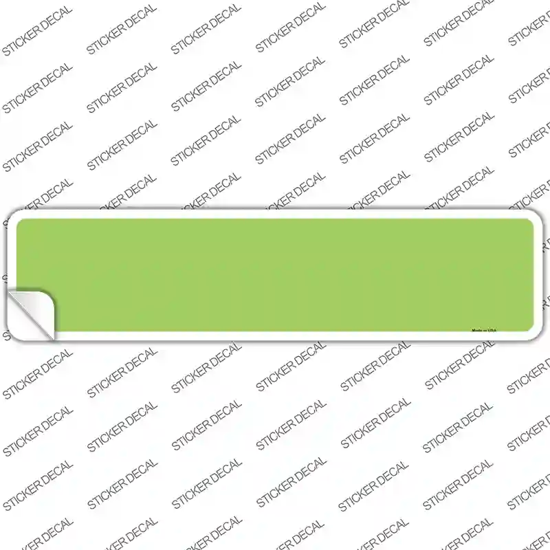 Lime Green Solid Blank Novelty Narrow Sticker Decal