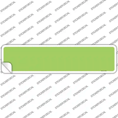 Lime Green Solid Blank Novelty Narrow Sticker Decal