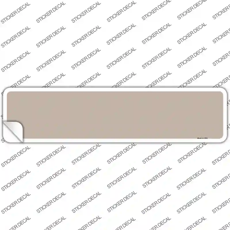 Tan Solid Blank Novelty Narrow Sticker Decal