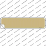 Gold Solid Blank Novelty Narrow Sticker Decal