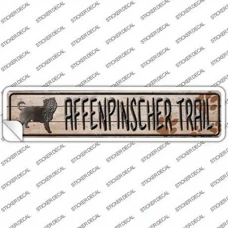 Affenpinscher Trail Novelty Narrow Sticker Decal