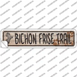 Bichon Frise Trail Novelty Narrow Sticker Decal