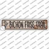 Bichon Frise Trail Novelty Narrow Sticker Decal
