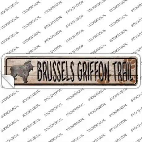 Brussels Griffon Trail Novelty Narrow Sticker Decal