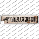 Chinese Crested Trail Novelty Narrow Sticker Decal