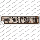 English Toy Spaniel Trail Novelty Narrow Sticker Decal