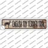 English Toy Terrier Trail Novelty Narrow Sticker Decal