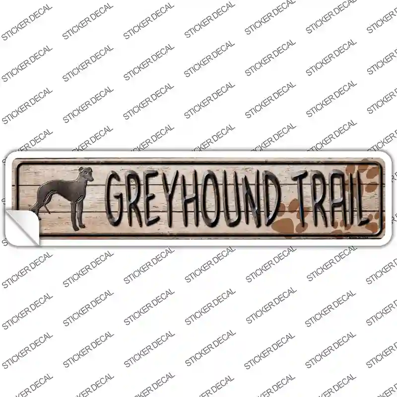 Greyhound Trail Novelty Narrow Sticker Decal