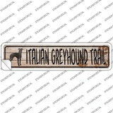 Italian Greyhound Trail Novelty Narrow Sticker Decal