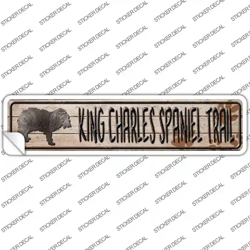 King Charles Spaniel Trail Novelty Narrow Sticker Decal