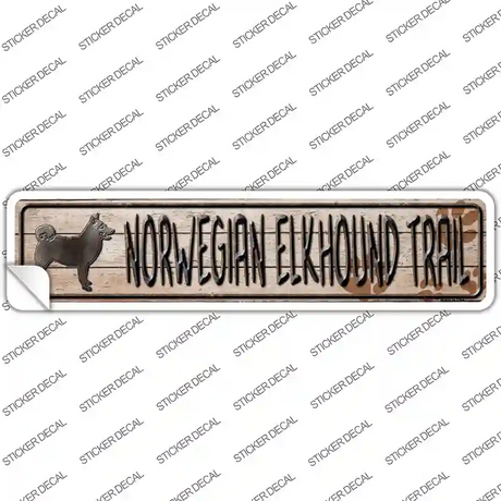 Norwegian Elkhound Trail Novelty Narrow Sticker Decal