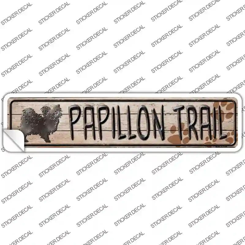 Papillon Trail Novelty Narrow Sticker Decal