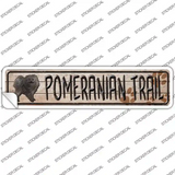 Pomeranian Trail Novelty Narrow Sticker Decal