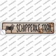 Schipperke Trail Novelty Narrow Sticker Decal