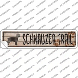 Schnauzer Trail Novelty Narrow Sticker Decal