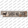 Shiba Inu Trail Novelty Narrow Sticker Decal