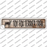 Toy Fox Terrier Trail Novelty Narrow Sticker Decal