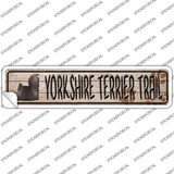 Yorkshire Terrier Trail Novelty Narrow Sticker Decal