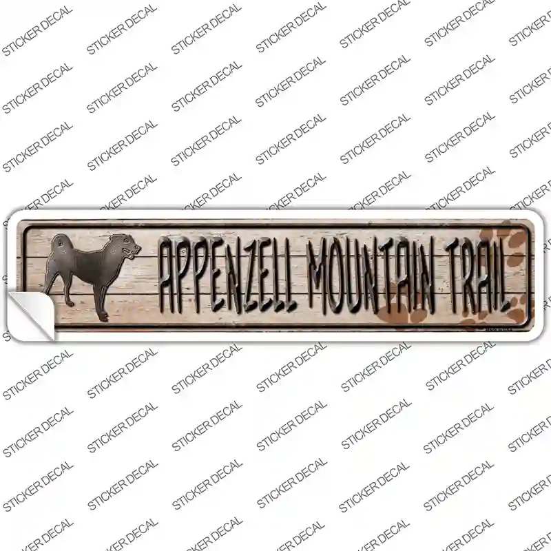 Appenzell Mountain Dog Trail Novelty Narrow Sticker Decal