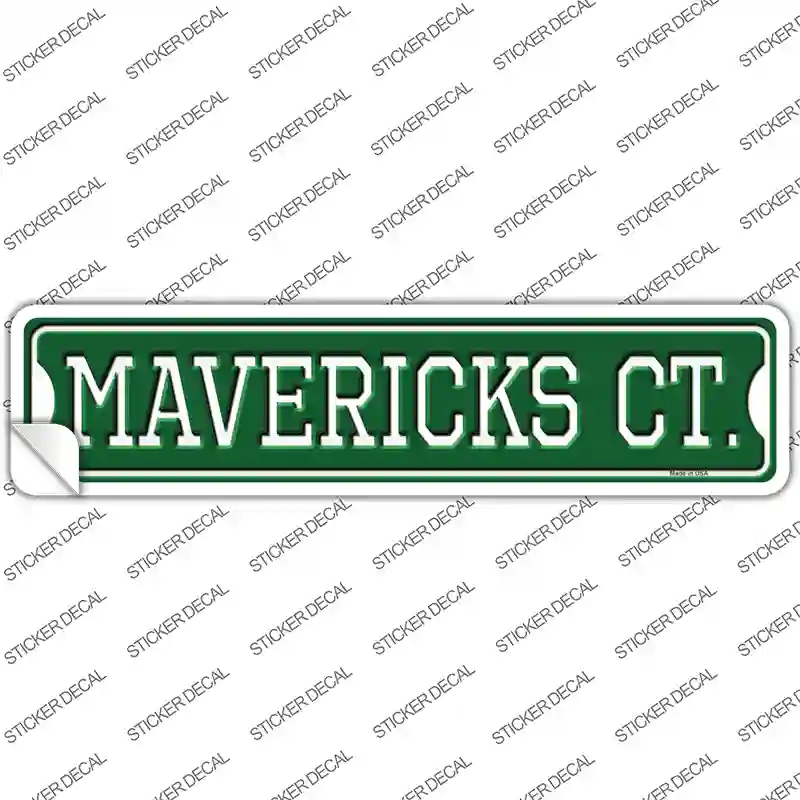 Mavericks Ct Novelty Narrow Sticker Decal