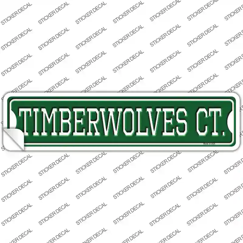 Timberwolves Ct Novelty Narrow Sticker Decal