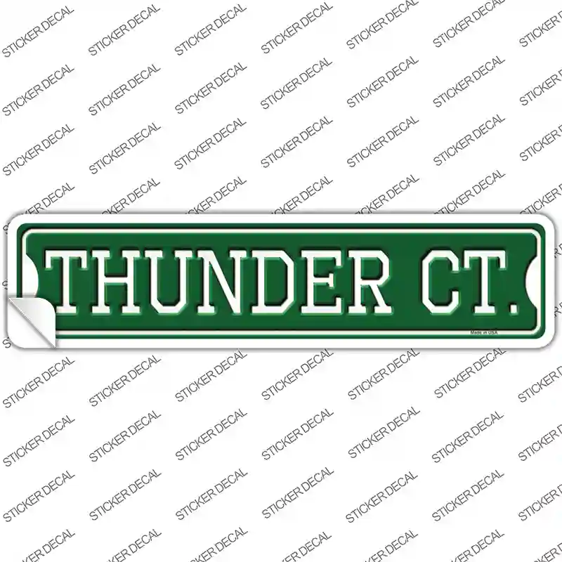 Thunder Ct Novelty Narrow Sticker Decal