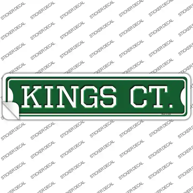 Kings Ct Novelty Narrow Sticker Decal