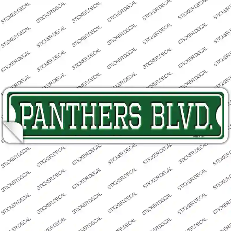 Panthers Blvd Novelty Narrow Sticker Decal