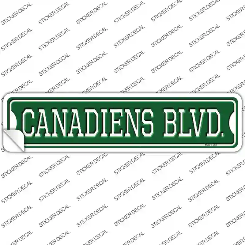Canadiens Blvd Novelty Narrow Sticker Decal