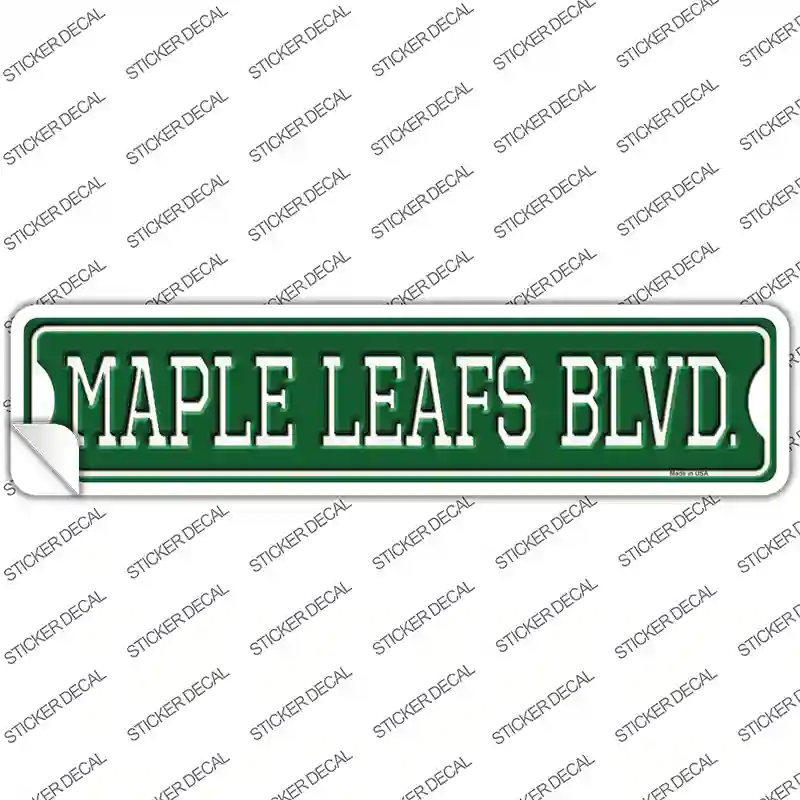 Maple Leafs Blvd Novelty Narrow Sticker Decal