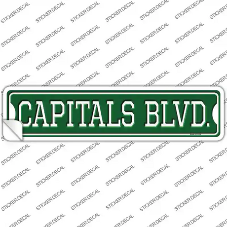 Capitals Blvd Novelty Narrow Sticker Decal