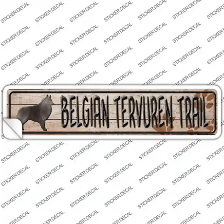 Belgian Tervuren Trail Novelty Narrow Sticker Decal
