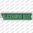 Blackhawks Blvd Novelty Narrow Sticker Decal