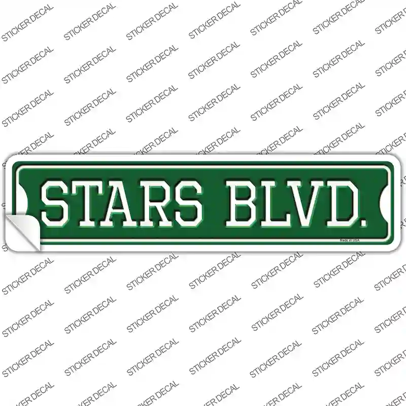 Stars Blvd Novelty Narrow Sticker Decal