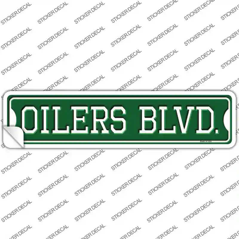 Oilers Blvd Novelty Narrow Sticker Decal