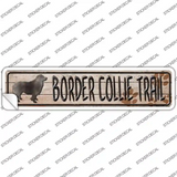 Border Collie Trail Novelty Narrow Sticker Decal