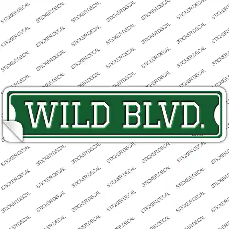 Wild Blvd Novelty Narrow Sticker Decal