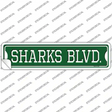 Sharks Blvd Novelty Narrow Sticker Decal