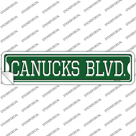 Canucks Blvd Novelty Narrow Sticker Decal