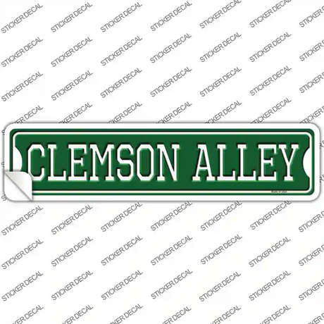 Clemson Alley Novelty Narrow Sticker Decal