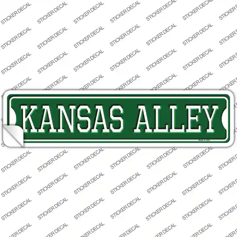 Kansas Alley Novelty Narrow Sticker Decal