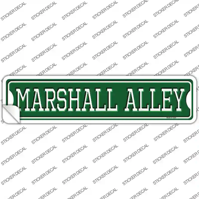 Marshall Alley Novelty Narrow Sticker Decal