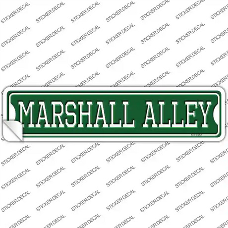 Marshall Alley Novelty Narrow Sticker Decal