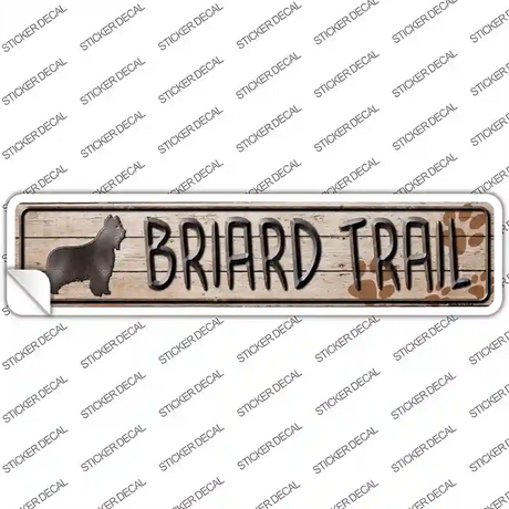 Briard Trail Novelty Narrow Sticker Decal