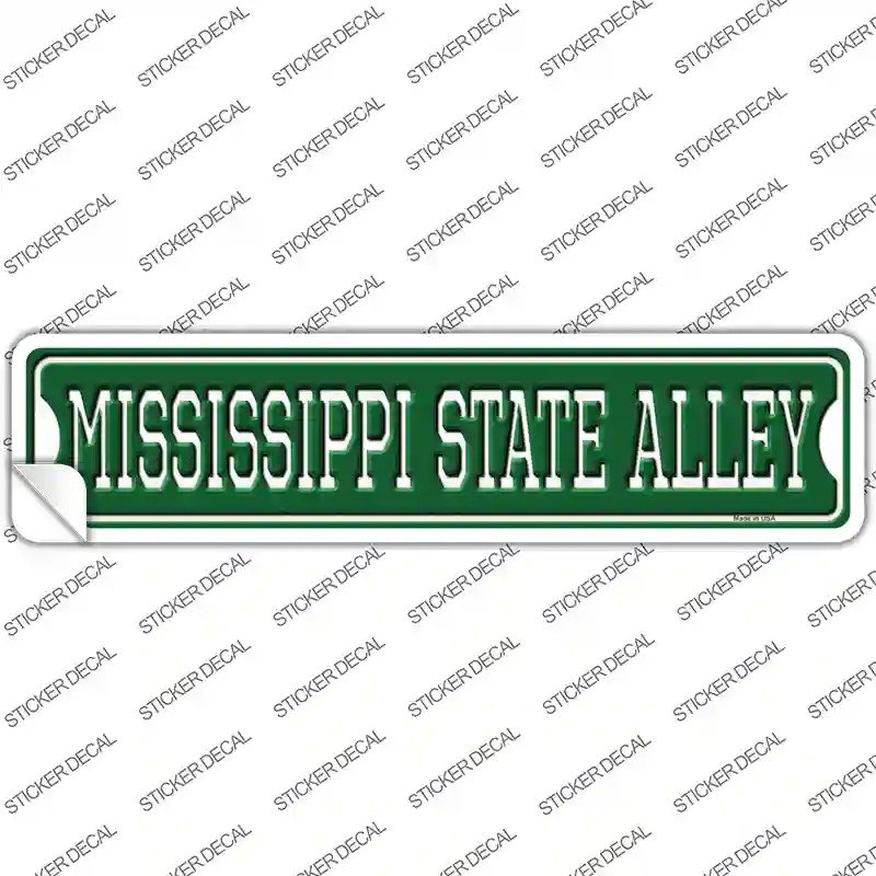 Mississippi State Alley Novelty Narrow Sticker Decal