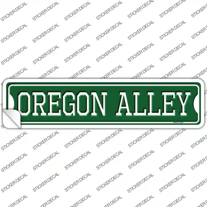Oregon Alley Novelty Narrow Sticker Decal