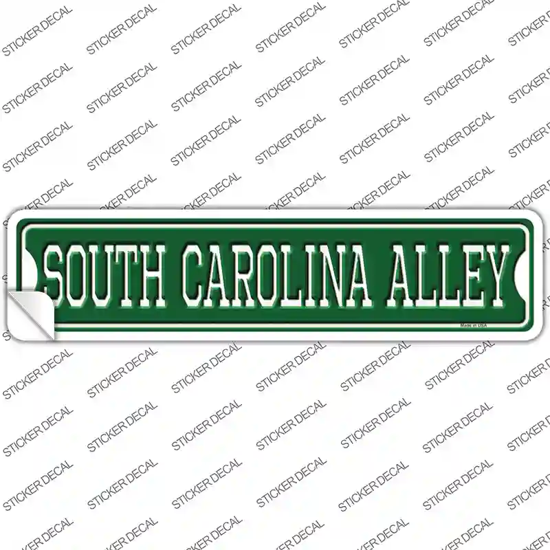 South Carolina Alley Novelty Narrow Sticker Decal