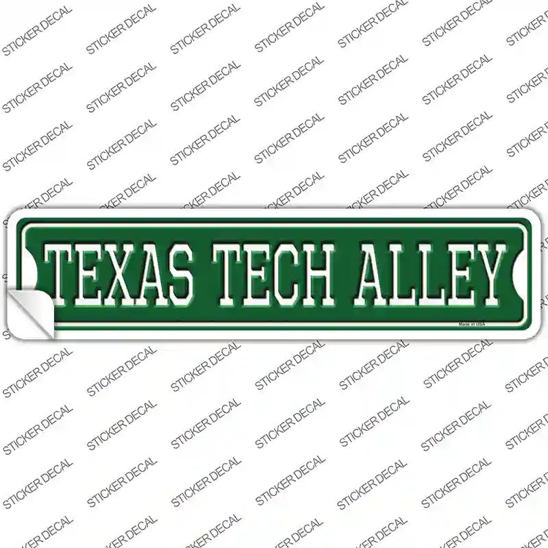 Texas Tech Alley Novelty Narrow Sticker Decal