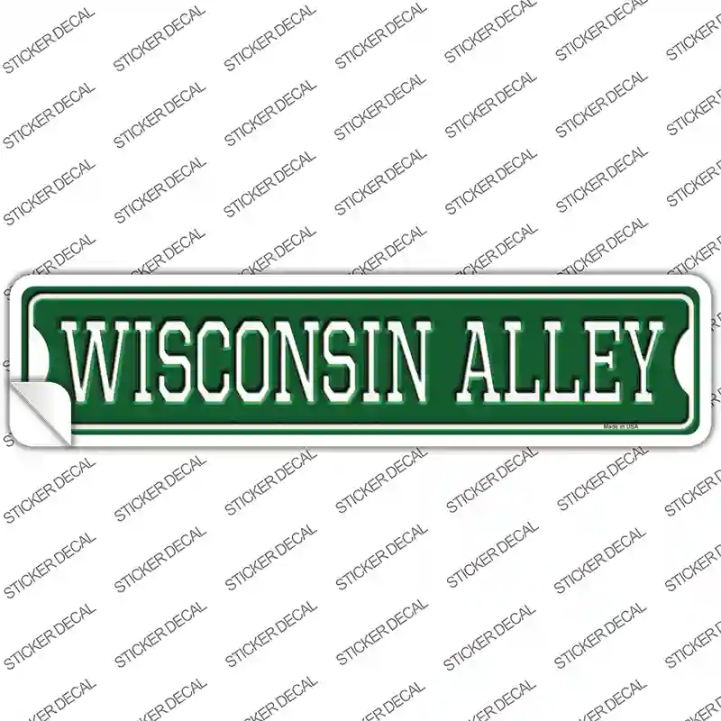 Wisconsin Alley Novelty Narrow Sticker Decal